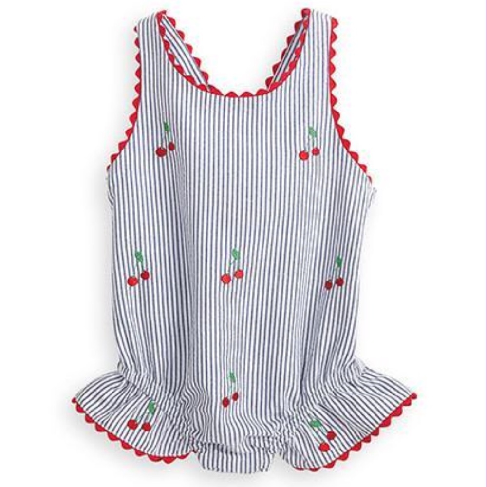 NWT Seersucker Cherry Swimsuit